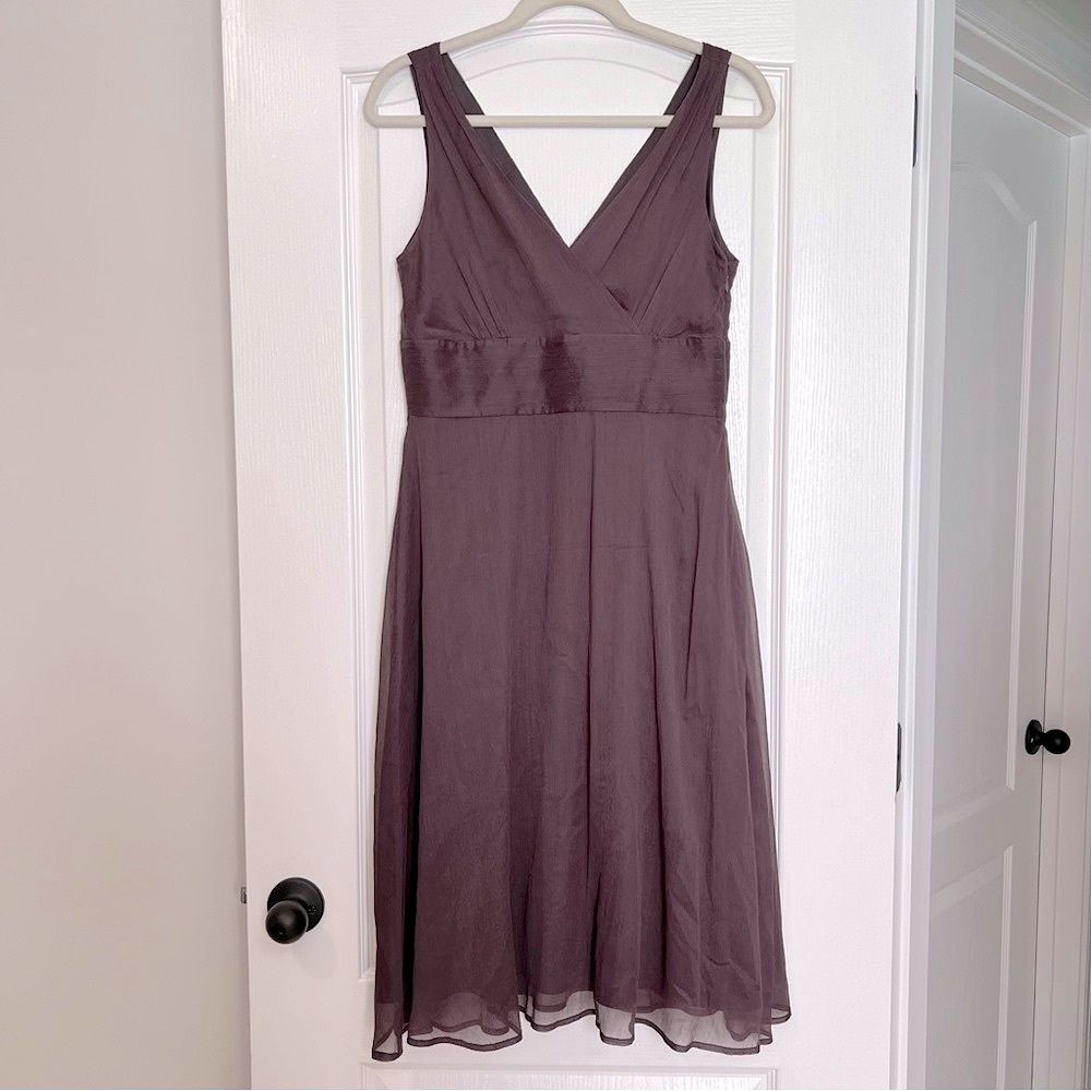J. Crew Y2K Chocolate Brown Silk Midi Dress